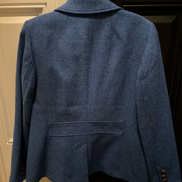 Talbots wool blend blazer jacket in cobalt blue color, size 4. - Picture 3 of 7